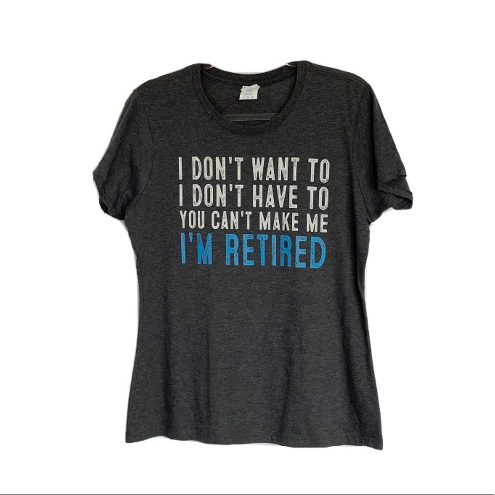 Port & Company‎ Retirement Themed T-Shirt Cotton Blend